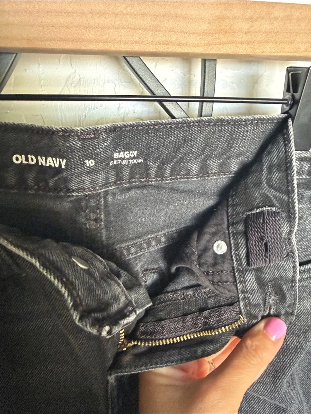 Old Navy | Boy’s Black Baggy Built-In Tough Jeans | Size 10